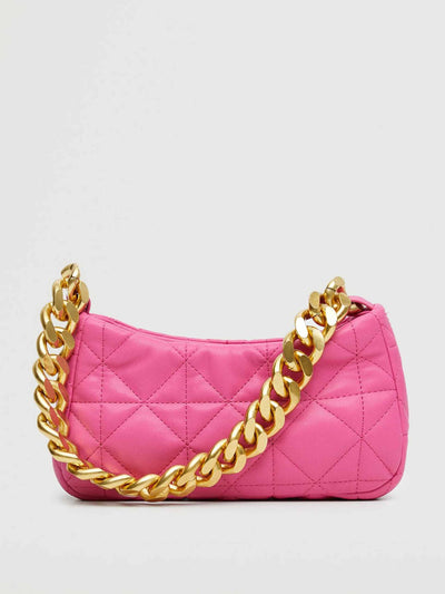 Mango Pink quilted bag at Collagerie