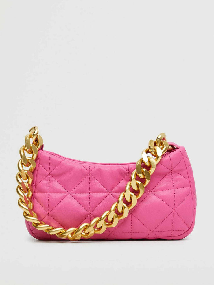 Pink quilted bag