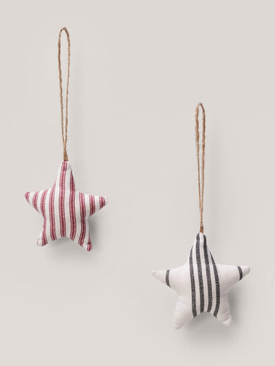 Mango Striped star ornament (set of 2) at Collagerie