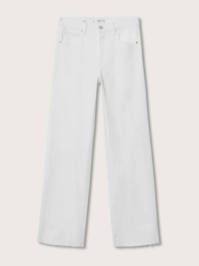 Mango High waisted white jeans at Collagerie