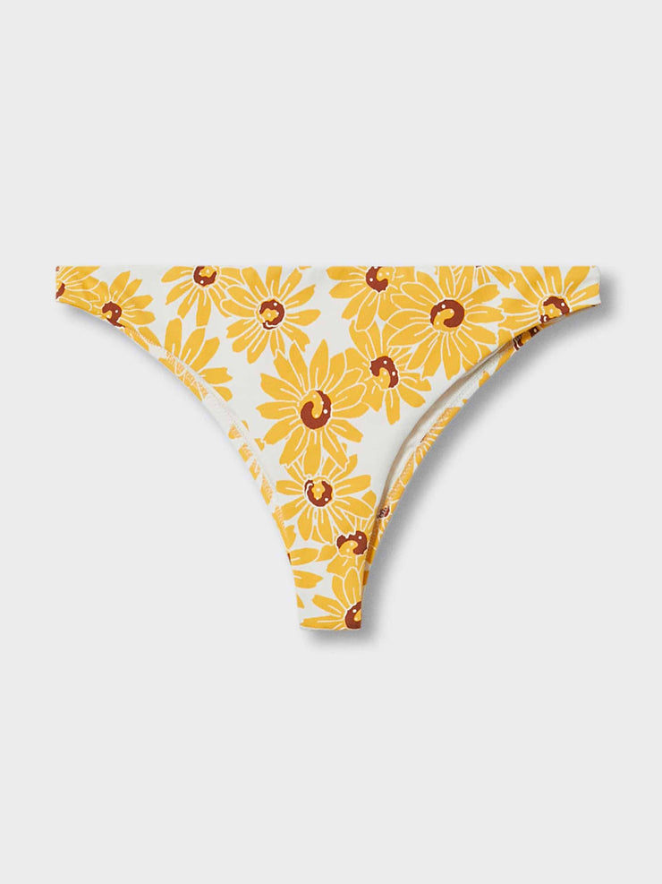 Yellow floral bikini bottoms