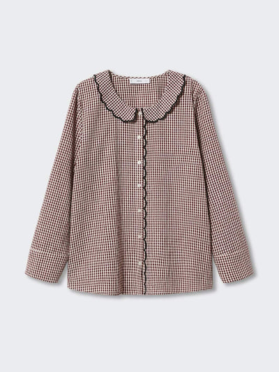 Mango Checked pyjama top at Collagerie