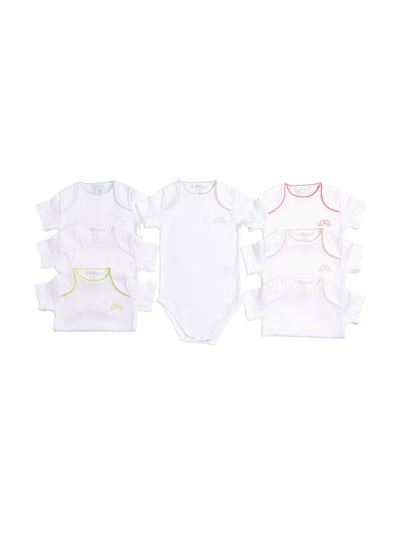 Marie-Chantal Picot onesies (set of 7) at Collagerie