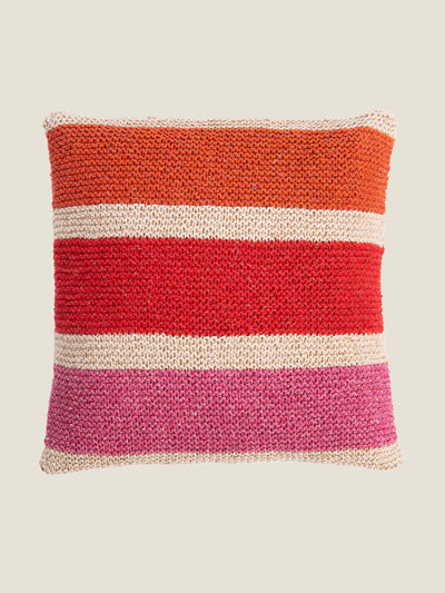 Wool Couture Rainbow cushion knitting kit at Collagerie