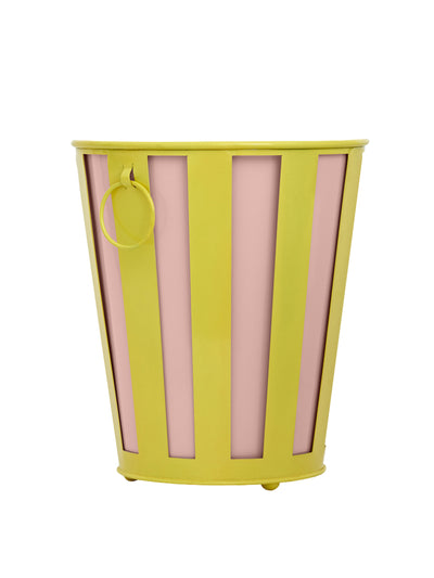 Matilda Goad Yellow and pink striped planter at Collagerie