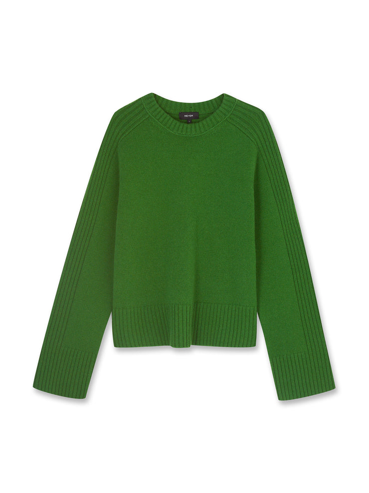 Green cashmere jumper