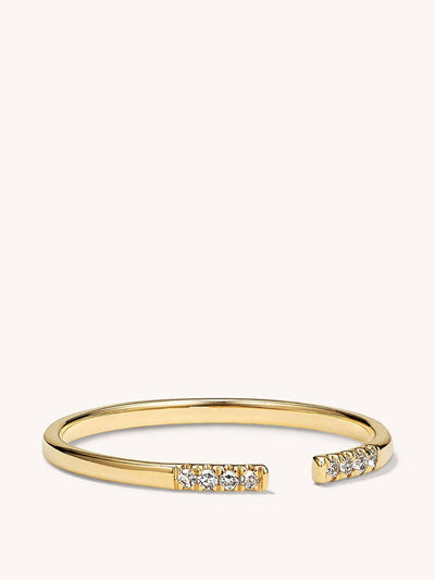Mejuri 14kt yellow gold and diamond ring at Collagerie