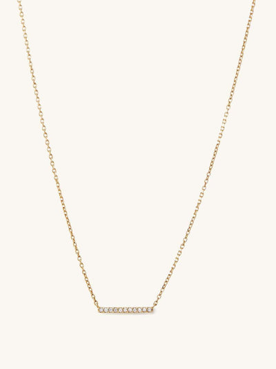 Mejuri 14k gold and diamond necklace at Collagerie