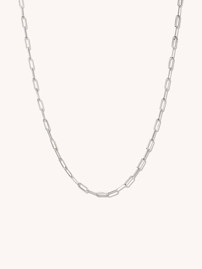 Mejuri 14kt white gold chain necklace at Collagerie