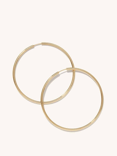 Mejuri Oversized thin hoop earrings at Collagerie