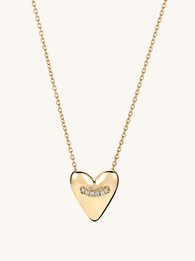 Mejuri Gold heart pendant at Collagerie