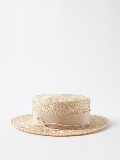 Ruslan Baginskiy Logo-embroidered straw hat at Collagerie