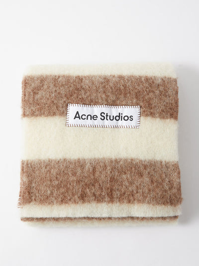 Acne Studios Vally Breton-stripe wool scarf at Collagerie