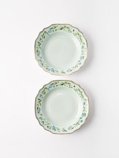 Aquazzura Casa Floral porcelain soup bowls (set of 2) at Collagerie