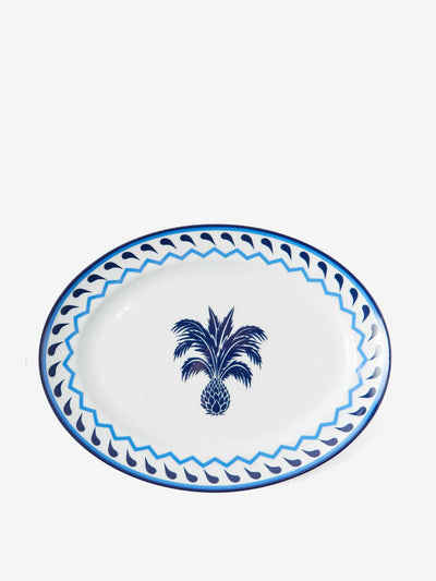 Aquazzura Casa Hand-painted porcelain oval platter at Collagerie