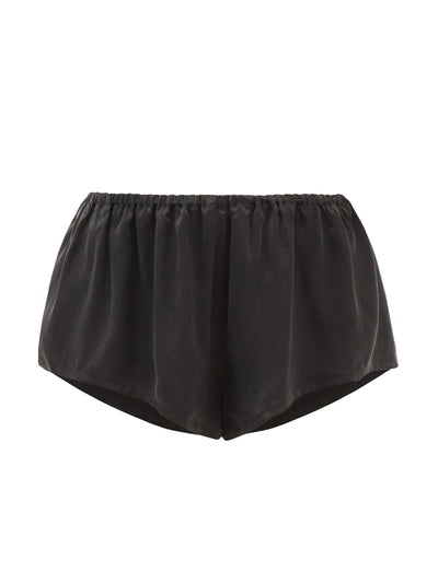 Asceno Black silk pyjama shorts at Collagerie