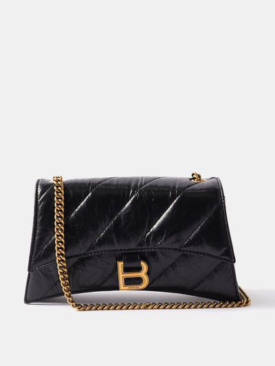 Balenciaga Black quilted leather cross body bag at Collagerie