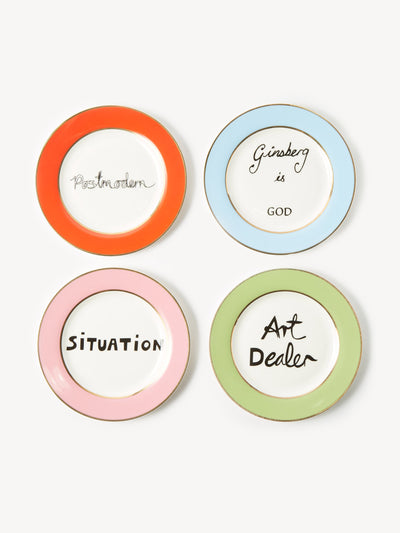 Bella Freud Artist ceramic side plates (set of 4) at Collagerie