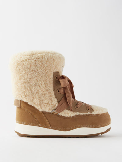 Bogner Shearling snow boots at Collagerie