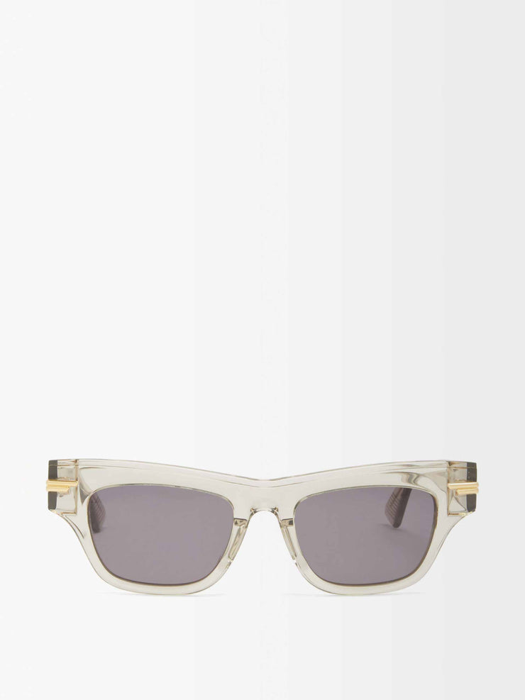 Clear acetate and metal sunglasses