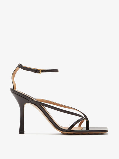 Bottega Veneta Stretch square-toe leather sandals at Collagerie