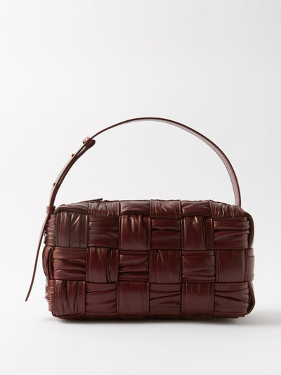 Bottega Veneta Intrecciato-leather woven shoulder bag at Collagerie