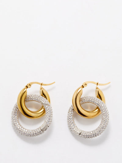 By Alona Earrings with removable crystal hoops at Collagerie