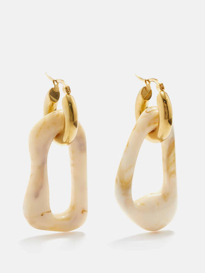 By Alona Resin and gold plated hoop earrings at Collagerie