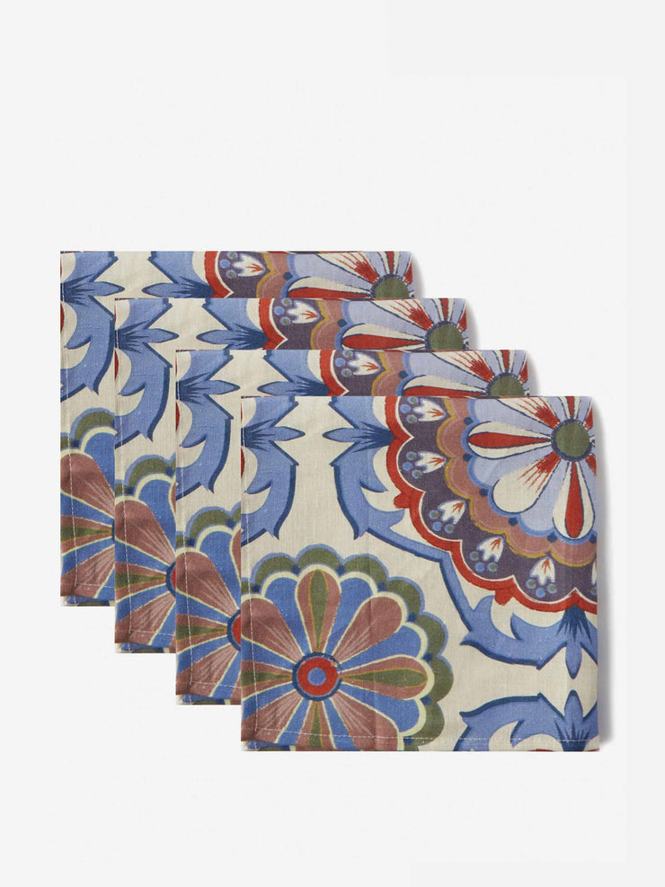 Leonora floral-print linen napkins (set of 4)