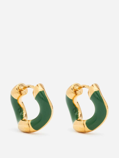 Charlotte Chesnais Petit Wave gold-vermeil hoop earrings at Collagerie