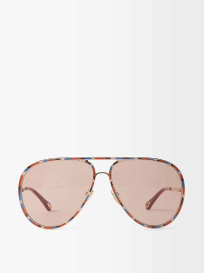 Chloé Multi-coloured aviator metal sunglasses at Collagerie