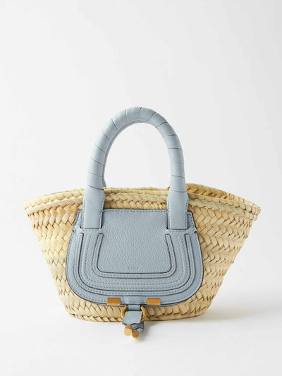 Chloé Raffia and leather basket bag at Collagerie