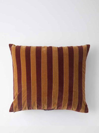 Christina Lundsteen Striped cotton-velvet cushion at Collagerie