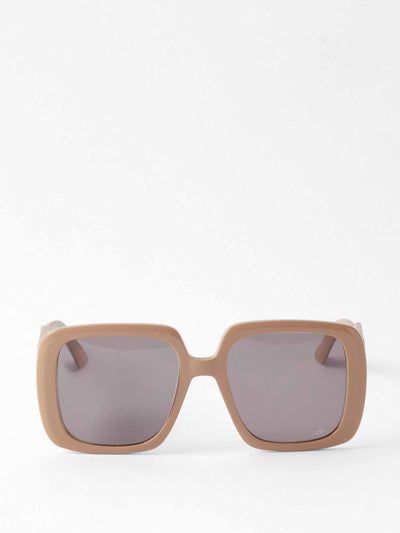 Dior Beige oversized square frame sunglasses at Collagerie