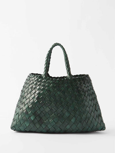 Dragon Diffusion Green woven tote at Collagerie