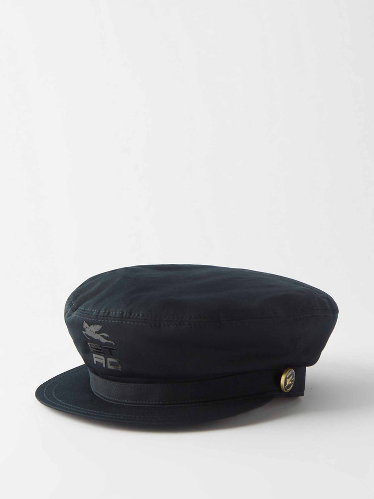 Navy cotton baker boy cap