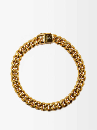 Fallon 18kt gold-plated curb-chain necklace at Collagerie