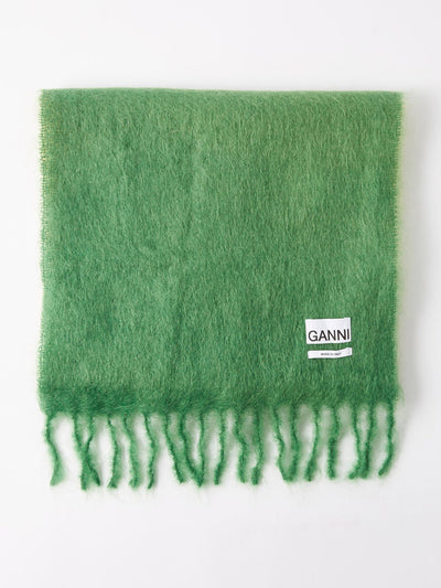 Ganni Gradient recycled mohair-blend scarf at Collagerie