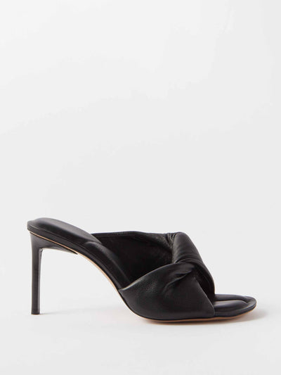 Jacquemus Black leather mules at Collagerie
