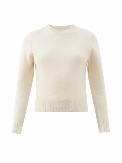 Jil Sander Netural merino sweater at Collagerie