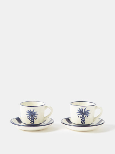 Johanna Ortiz Set of two Molinillo coffee cups & saucers at Collagerie