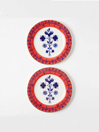 La doubleJ Red dessert plates (set of 2) at Collagerie