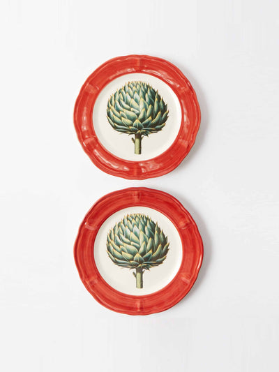 Les Ottomans Artichoke plates (set of 2) at Collagerie