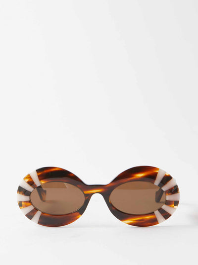 Loewe Striped round sunglasses at Collagerie