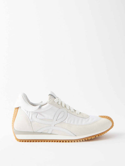 Loewe White suede trainers at Collagerie