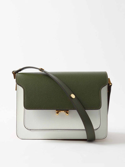 Marni Colour-block leather shoulder bag at Collagerie