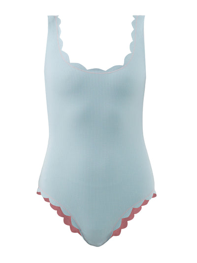 Marysia Palm Springs reversible scalloped-edge swimsuit at Collagerie