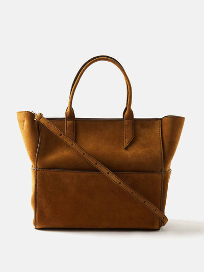 Métier Incognito suede tote bag at Collagerie