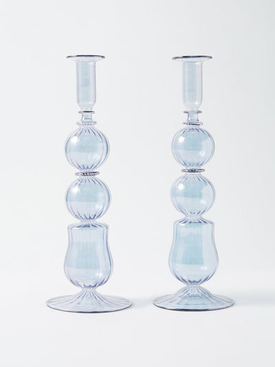 Mrs. Alice Delphine blue candle holders at Collagerie