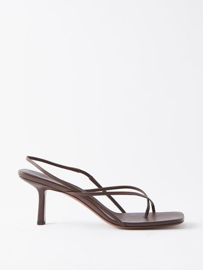 NEOUS Brown minimalistic heels at Collagerie